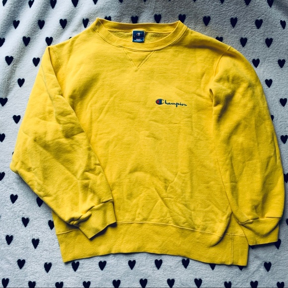 Champion Sweaters - 🍄Vintage yellow champion crewneck